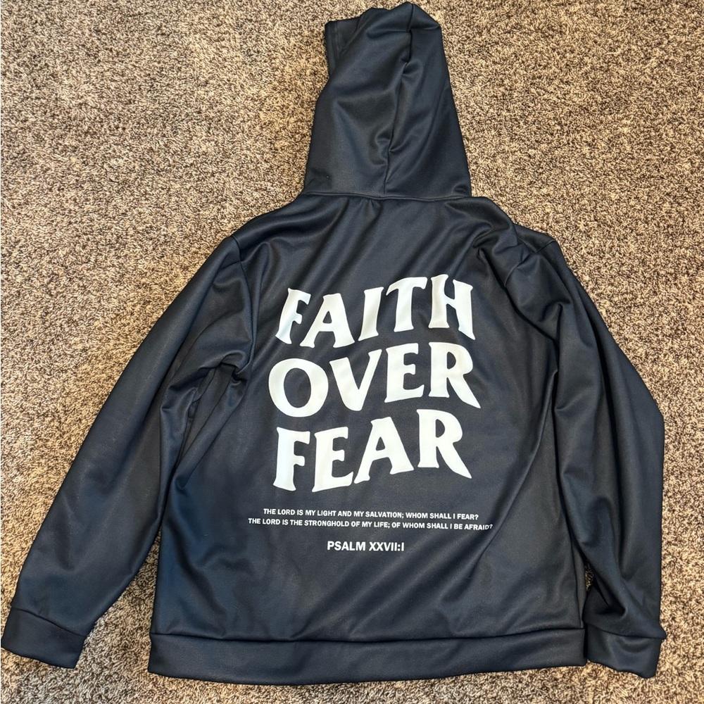 Faith Over Fear Black Hoodie